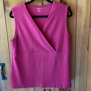 Womens sleeveless pink top. Size XL